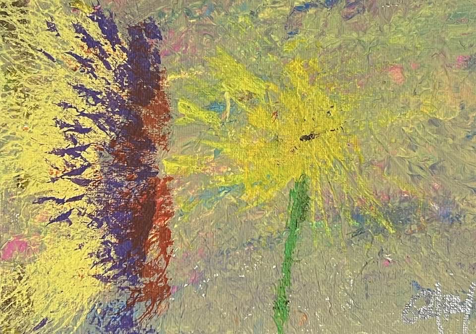 She Blows the Dandelion