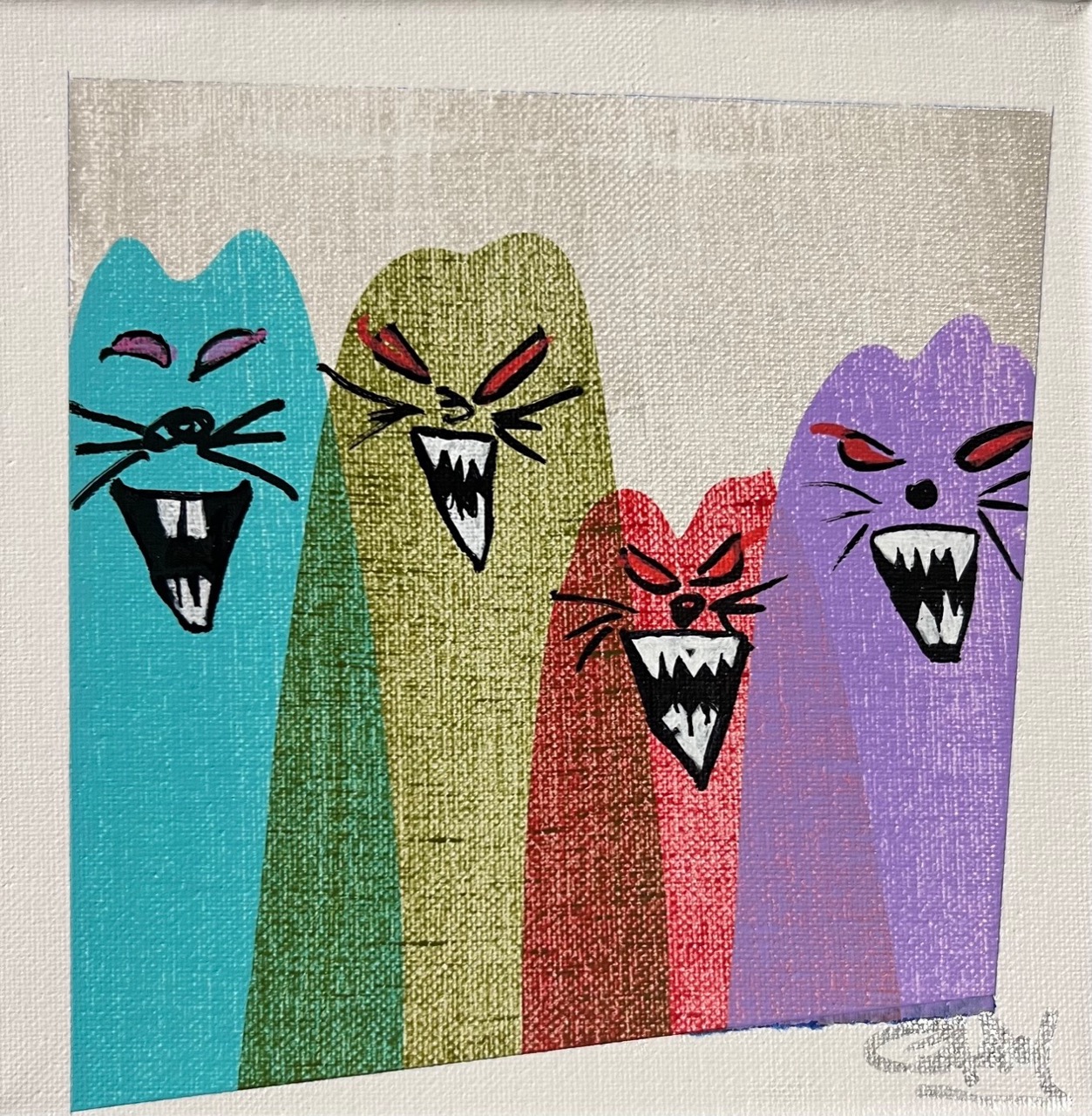 Three Angry Cats